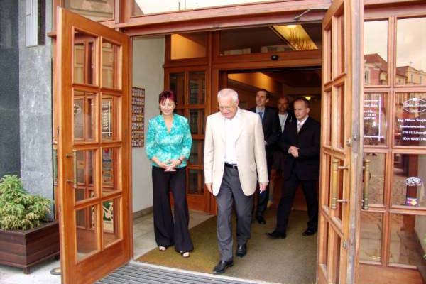 Václav Klaus v Hotelu Zlatá Hvězda v Litomyšli